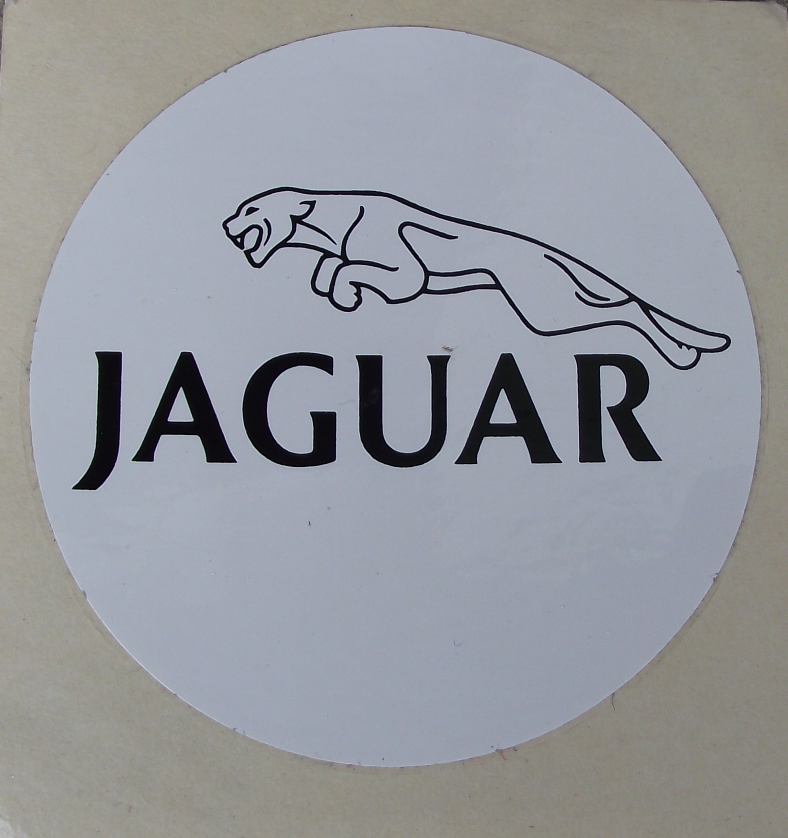 1980s Jaguar British Luxury Car Company Leaping Cat Motif Logo Sticker Decal - Badgecrazy
