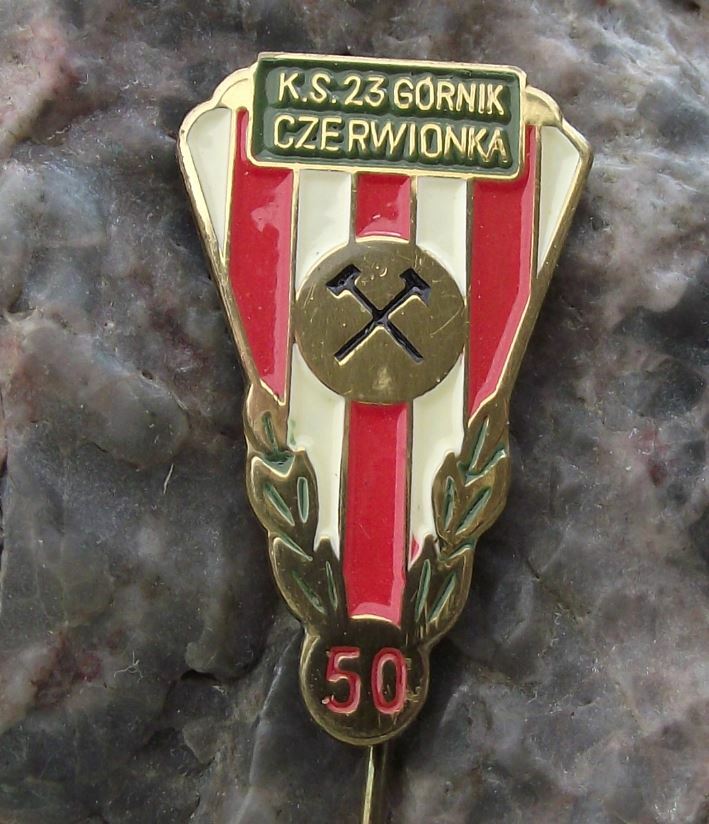 1973 KS Gornik Czerwionka Poland Polish Football Club 50th Anniversary Pin Badge - Badgecrazy