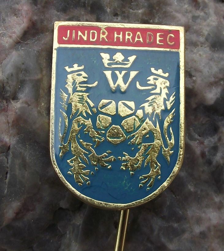 Antique Jindrichuv Hradec City Heraldic Crest Coat of Arms Shield Pin Badge - Badgecrazy