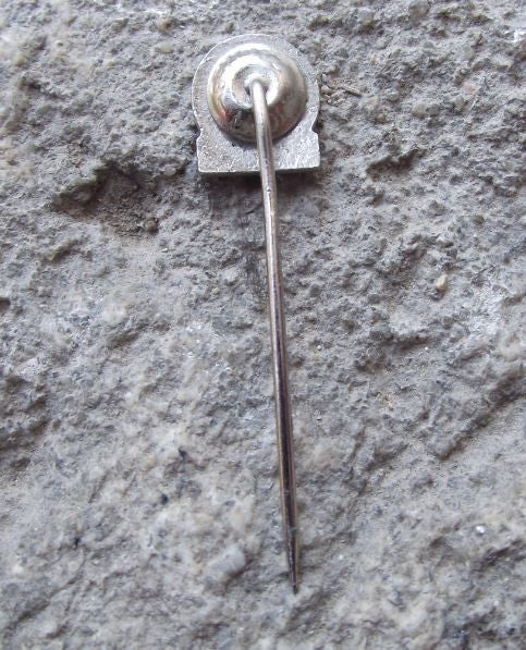 Antique Metal Ravne Steel Foundry Forging Company Advertising Forge Pin Badge - Badgecrazy