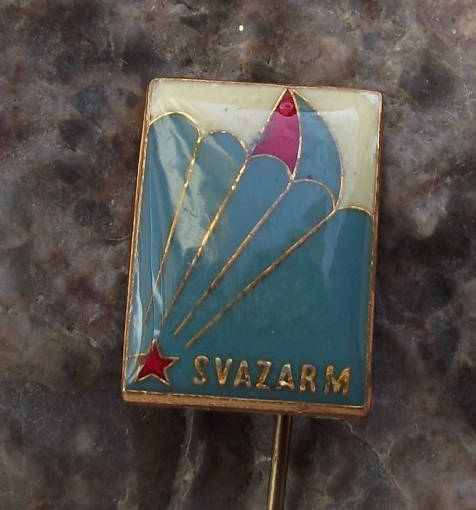 Svazarm Czech Army Reserves Military Paramilitary Parachute Skydive Pin Badge - Badgecrazy
