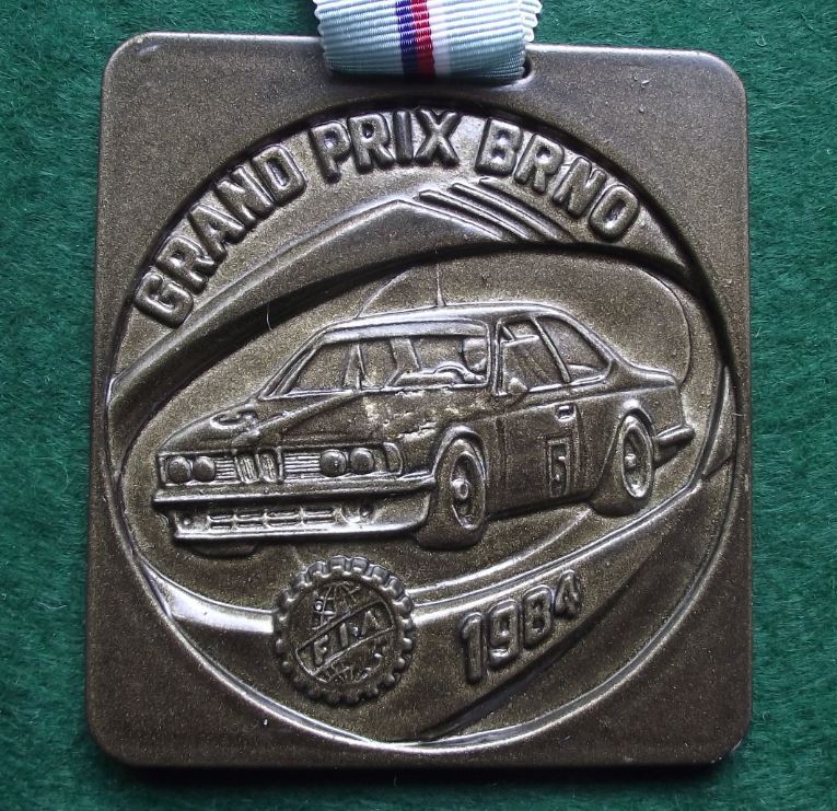 1984 BMW 635 FIA Official Rally Championships Brno Grand Prix Ribbon Medal - Badgecrazy
