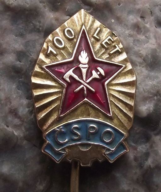 1953 CSPO Czech Fire Fighter Union Fireman Emergency Service Centenary Pin Badge - Badgecrazy