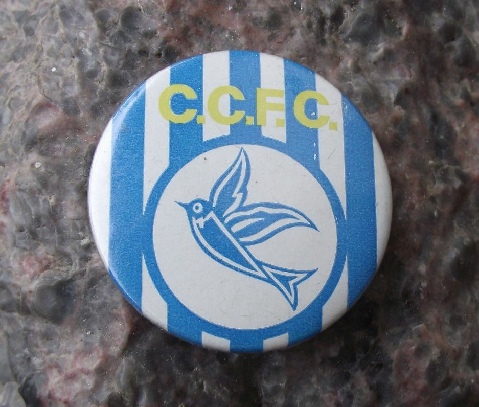 Antique CCFC Cardif City Football Club Soccer Bird Bluebird Wales Logo Pin Badge - Badgecrazy