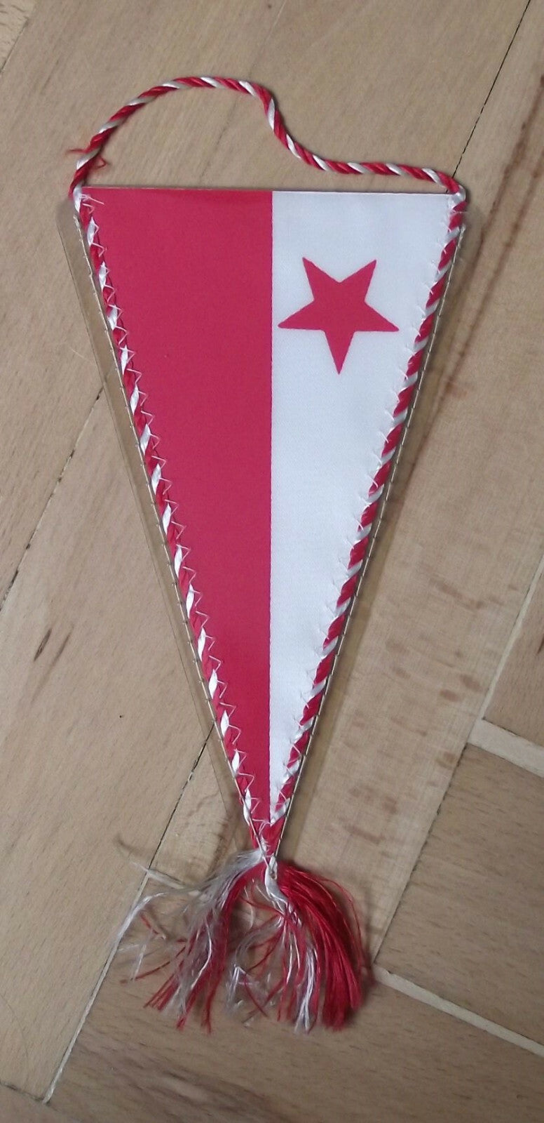 1985 Slavia Prague Praha Czechoslovakia Football Sports Club Pennant Flag - Badgecrazy