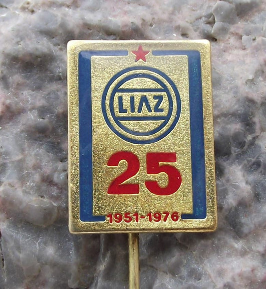 1976 LIAZ Truck Lorry Manufacturuer of Czechoslovakia 25th Anniversary Pin Badge - Badgecrazy