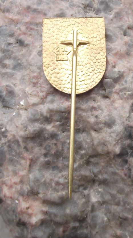 Antique Levice Czech Town Rampant Lion Coat of Arms Heraldic Shield Pin Badge - Badgecrazy