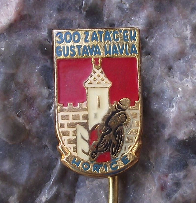 1970s Gustav Havel 300 Starters Motorbike Open Class Road Race Horice Pin Badge - Badgecrazy