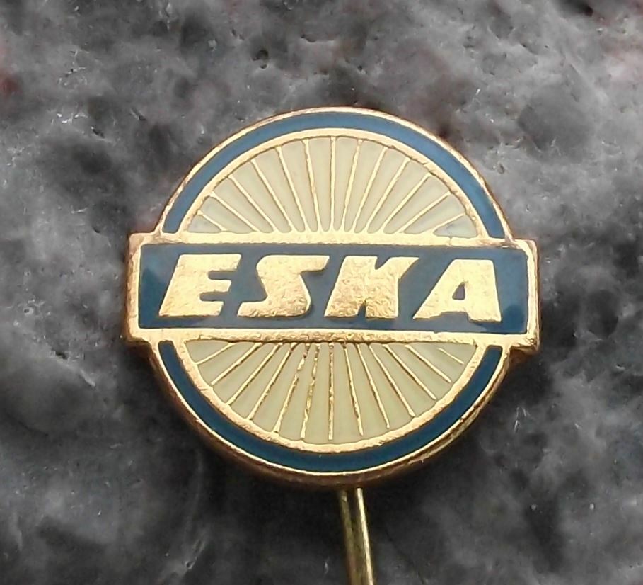 Vintage ESKA Motorbike Factory Company Logo Cycle Bike Bicycle Wheel Pin Badge - Badgecrazy