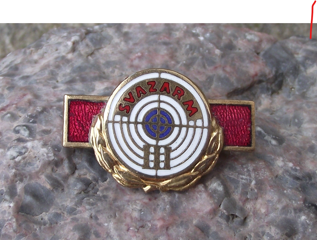Vintage Svazarm Czech Army Reserve Grade 3 Shooter Paramilitary Brooch Pin Badge - Badgecrazy