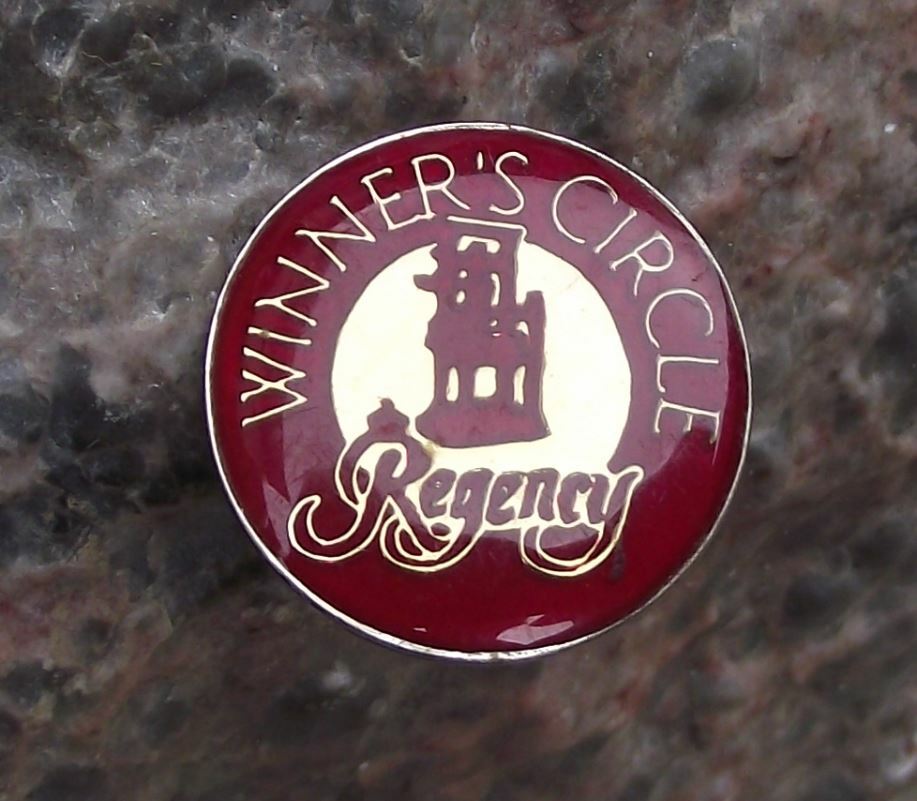 Regency Winners Winning Circle Horse Racing Race Jockey Award Sponsor Pin Badge - Badgecrazy