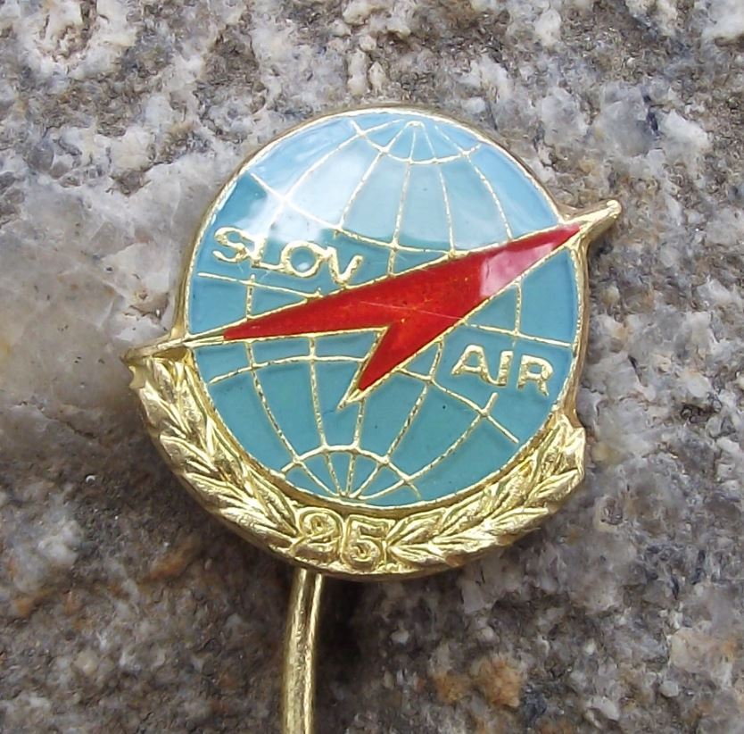 Slov Air Czechoslovakia Airline Slovak Aircraft 25th Anniversary Pin Badge - Badgecrazy