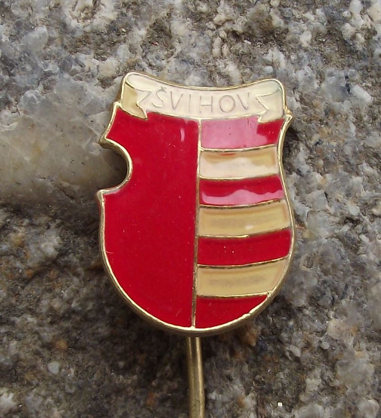 Vintage Svihof Czechoslovakia Heraldic Crest Coat of Arms Tourist Pin Badge - Badgecrazy