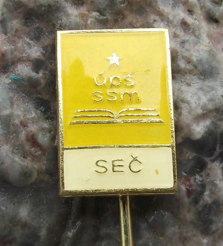 SSM SZM Central Political School Czechoslovakia Communist Youth Sec Pin Badge - Badgecrazy