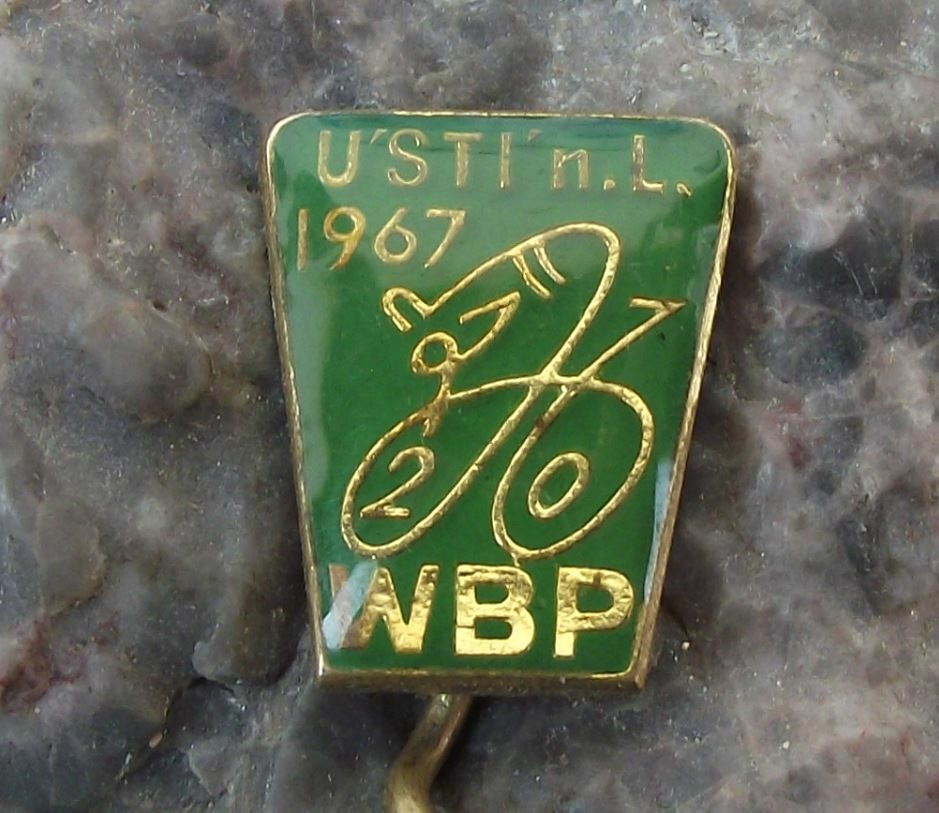 1967 WBP International Bicycle Bike Race Usti nad Labem Stage Cycling Pin Badge - Badgecrazy