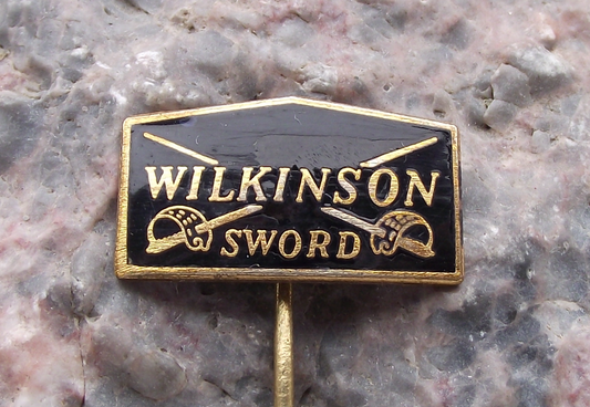 Vintage Wilkinson Sword Crossed Blades Logo Weapons Blade Maker Pin Badge