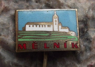 Antique Melnik Palace Important Czech River Port Tourist Souvenier Pin Badge - Badgecrazy