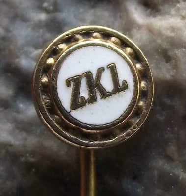 Vintage ZKL Czechoslovakia Ball Bearing Firm Race & Cage Advertising Pin Badge