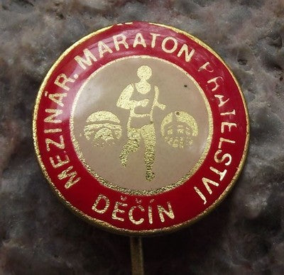 International Decin Marathon Running Czechoslovakia Runner Athlete Pin Badge - Badgecrazy