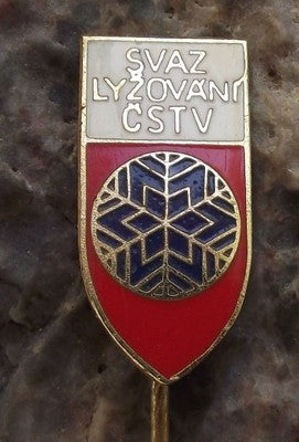 Czechoslovakia State Ski Association Members CSTV Winter Sport Skiing Pin Badge - Badgecrazy