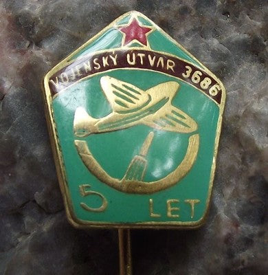 Army Military Division 3686 CZ Anti Aircraft Battery 5th Anniversary Pin Badge - Badgecrazy