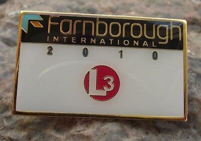 2010 Farnborough International L3 Waco Integration Center Aircraft Pin Badge - Badgecrazy