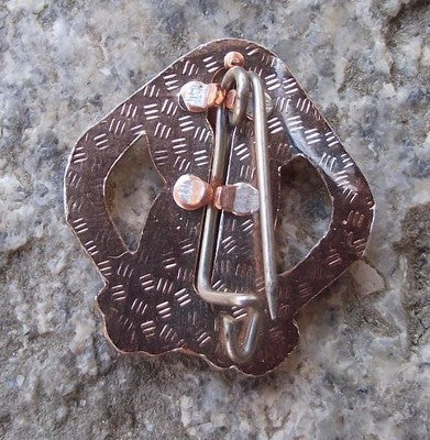 East Germany DDR GDR Laurel Leaves & Bow Ribbon Diamond Shaped Clasp Pin Badge - Badgecrazy