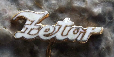 Antique Zetor Tractor Farming Farm Agricultural Machine Script Text Pin Badge - Badgecrazy