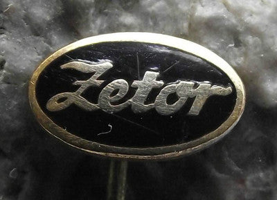 Oval Zetor Tractor Farming Farm Agricultural Machines Advertising Pin Badge - Badgecrazy