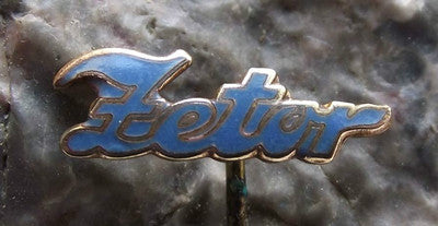 Antique Zetor Tractor Farming Farm Agricultural Machine Script Text Pin Badge - Badgecrazy