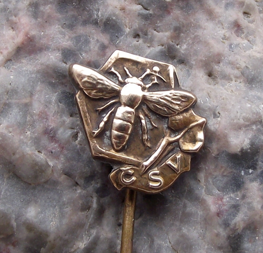 Vintage CSV Czech National Honey Bee Keeping Association Club Members Pin Badge