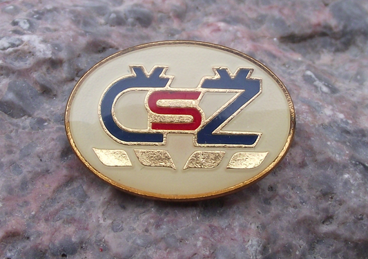 Vintage CSZ Czechoslovakia Womens Union Official Logo Pin Badge