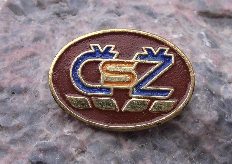 Vintage CSZ Czechoslovakia Womens Union Official Logo Pin Badge