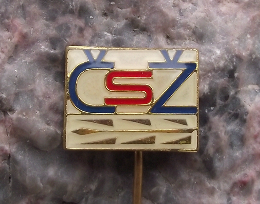 Vintage CSZ Czechoslovakia Women's Union Official Members Pin Badge