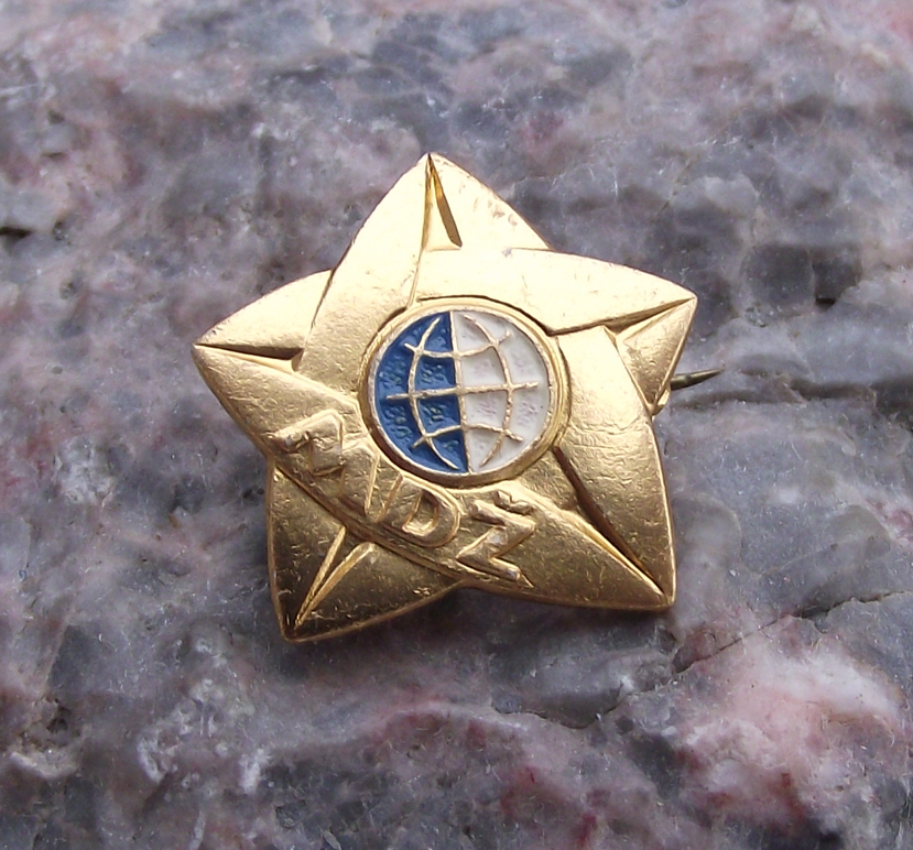 International Women's Day Czech Flower Star Shaped Pin Badge