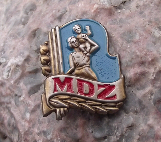 International Women's Day MDZ Woman Shoulder Carrying Child Pin Badge