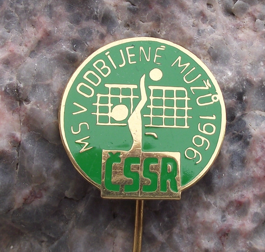 1966 Czechoslovakia Volleyball Men's World Championships CSSR Pin Badge