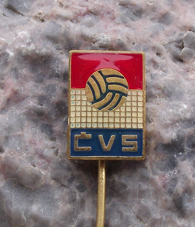 Vintage Czechoslovakia Volleyball Players Association Union Members CVS Pin Badge