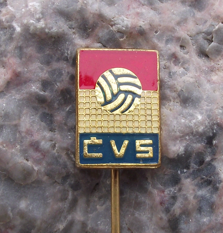 Vintage Czechoslovakia Volleyball Players Association Union Members CVS Pin Badge