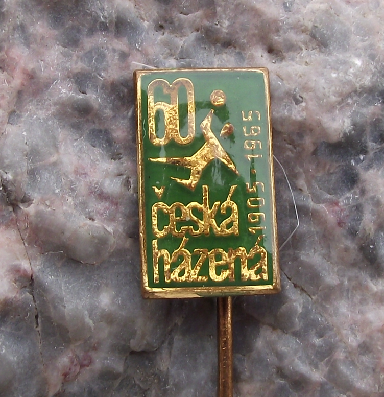 1965 Czechoslovakia Handball Association Union 60th Anniversary CSH Pin Badge