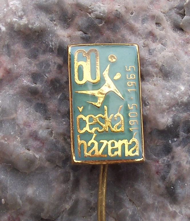 1965 Czechoslovakia Handball Association Union 60th Anniversary CSH Pin Badge