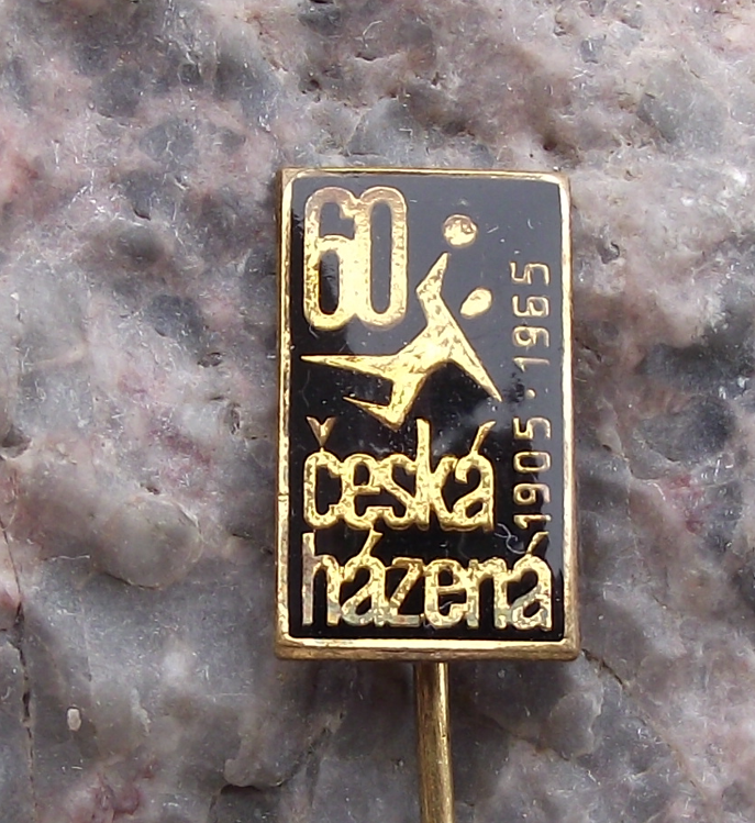 1965 Czechoslovakia Handball Association Union 60th Anniversary CSH Pin Badge