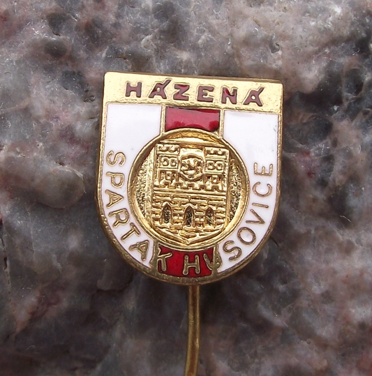 Vintage Spartak Husovice Handball Club Czechoslovakia Pin Badge