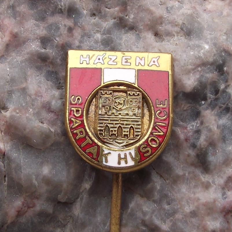 Vintage Spartak Husovice Handball Club Czechoslovakia Pin Badge