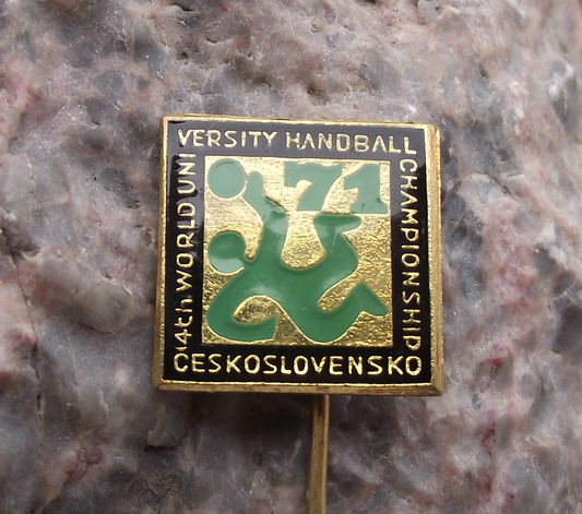 1971 Czechoslovakia 4th Student Handball World Championships Pin Badge