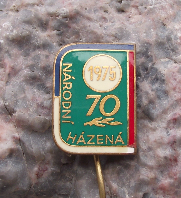 1975 Czechoslovakia National Handball 70th Anniversary Pin Badge