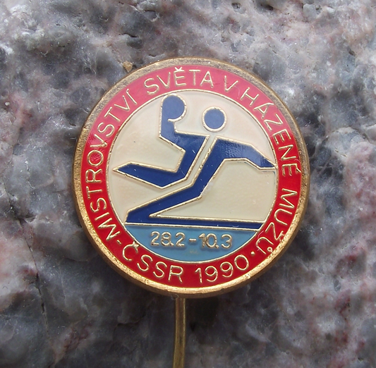 1990 Czechoslovakia Handball Federation Mens World Championships Pin Badge