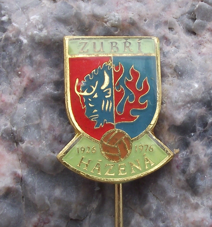 1976 Zubri Slovakia Handball Club Czechoslovakia 50th Anniversary Pin Badge