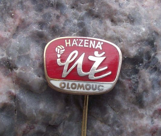 Vintage Olomouc Handball Club Czechoslovakia Pin Badge