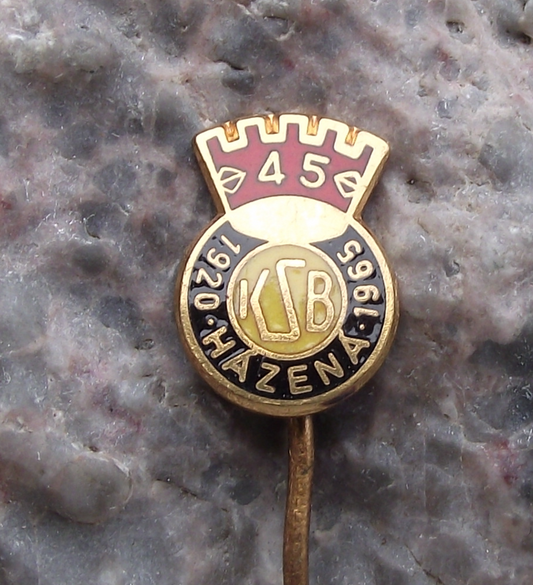 1965 KSB Brno Handball Club Czechoslovakia 45th Anniversary Pin Badge